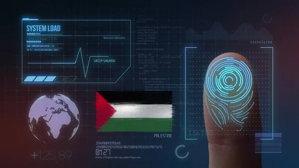 Identificatiesysteem voor biometrische scans met vingerafdrukken. Palestina — Stockfoto