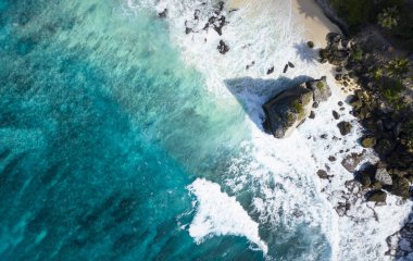 Nusa P Diamond Beach Bin Adaları Top Down Havadan Shot