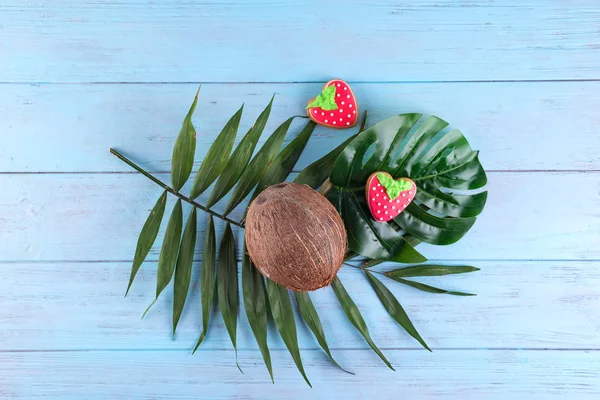 Cocos Caseiros Vegetarianos Saudáveis Com Coco Sobre Fundo Claro Conceito — Fotografia de Stock