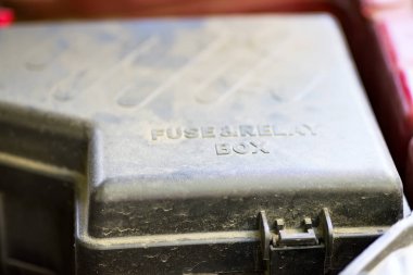 Car relay fuse box clipart
