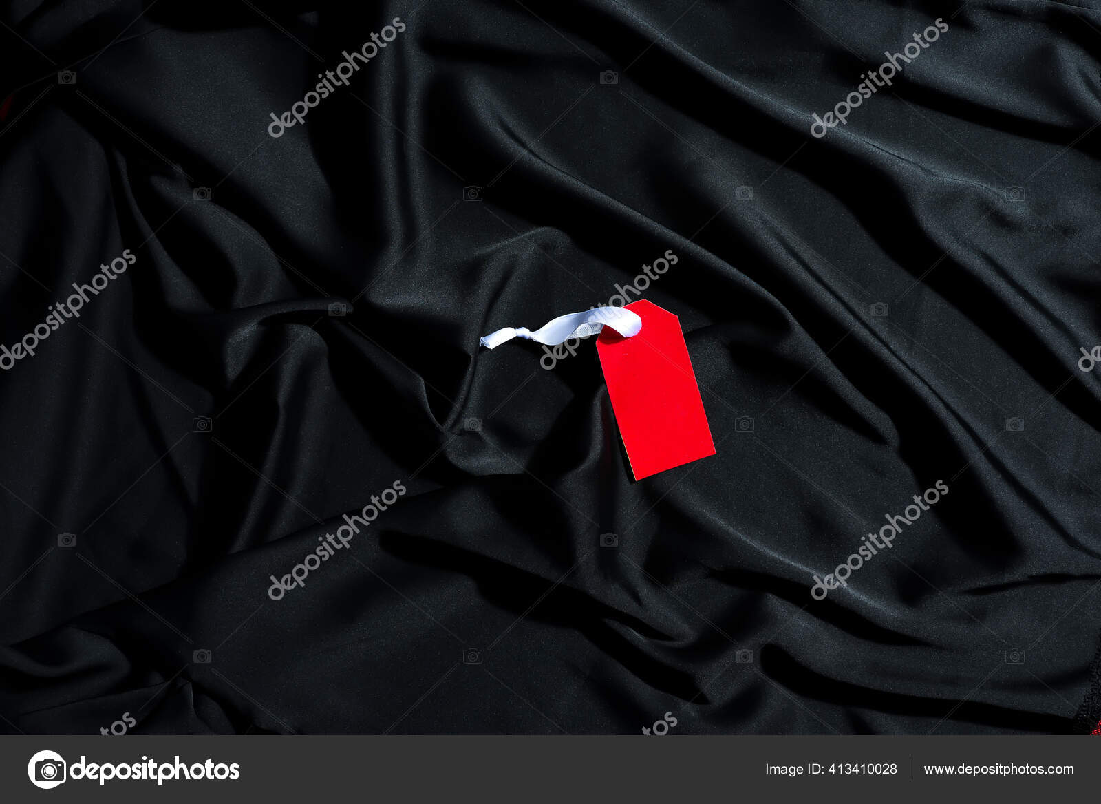 Download Mockup Red Paper Clothing Label White Ribbon Black Silk Tissue Stock Photo Image By C Lyulka 86 413410028