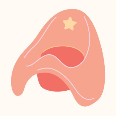 Baby potty chair, toilet training seat for toddlers, flat design. Vector illustration isolated on white background.