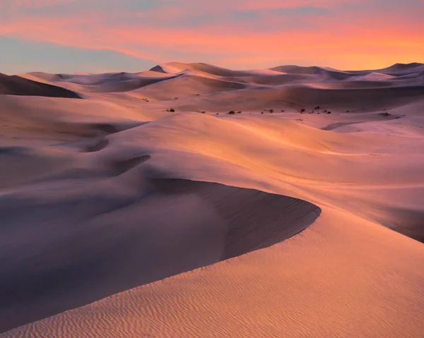 Colorato Tramonto Sulle Dune Sabbia Nel Parco Nazionale Della Valle — Foto Stock