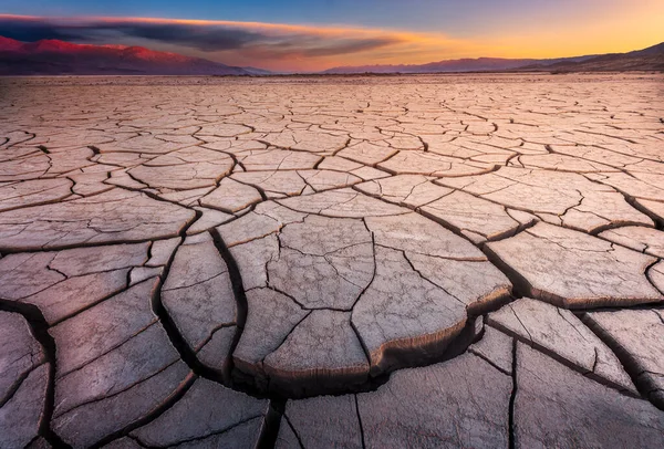 Desolate Mud Flat Basin Death Valley — Stock Photo, Image
