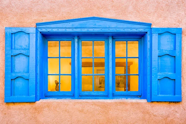 Unique Blue Gallery Window Santa — Stock Photo, Image