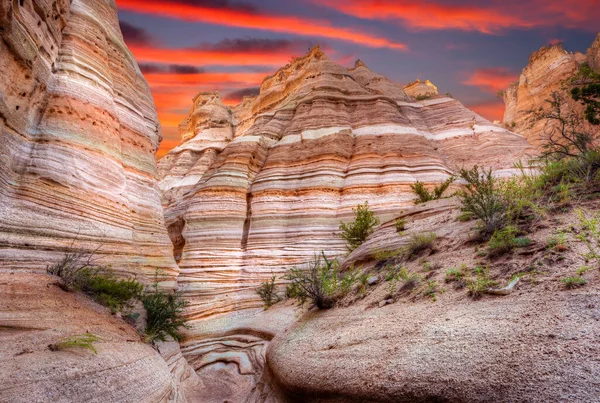 Dramatische Zonsopgang Gezien Vanaf Een Canyon Bij Cochiti — Stockfoto