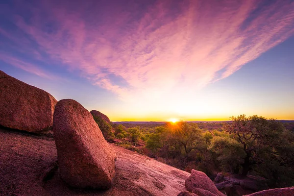 Splendida Alba Autunnale Nel Texas Hill Country — Foto Stock