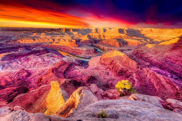 Con Vistas Dead Horse Canyon Cerca Moab Utah Justo Antes —  Fotos de Stock