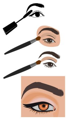 güzellik makyaj kadın vektör