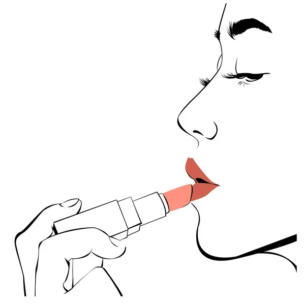 Pomada Bandera Vector Lápiz Labial Mujer — Vector de stock