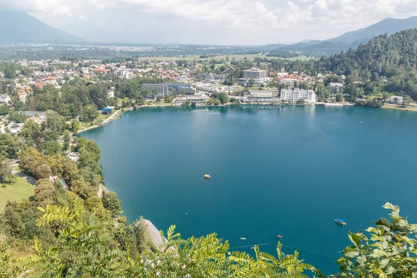 Photo Shows Landscape Lake Bled Slovenia Summer — Stock Photo, Image