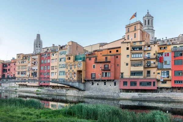 Looking down the Onyar River to the Jewish Quarter in Girona