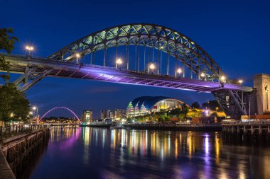 Tyne Bridge across the Tyne river between Newcastle and Gateshead in north east England clipart