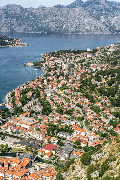 Olhando Para Cidade Kotor Kotor Bay Montenegro Imagem De Stock