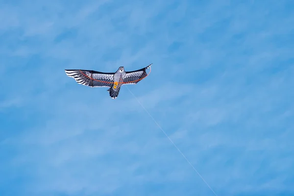Cerf Volant Dans Ciel Bleu Avec Des Nuages Sous Forme — Photo