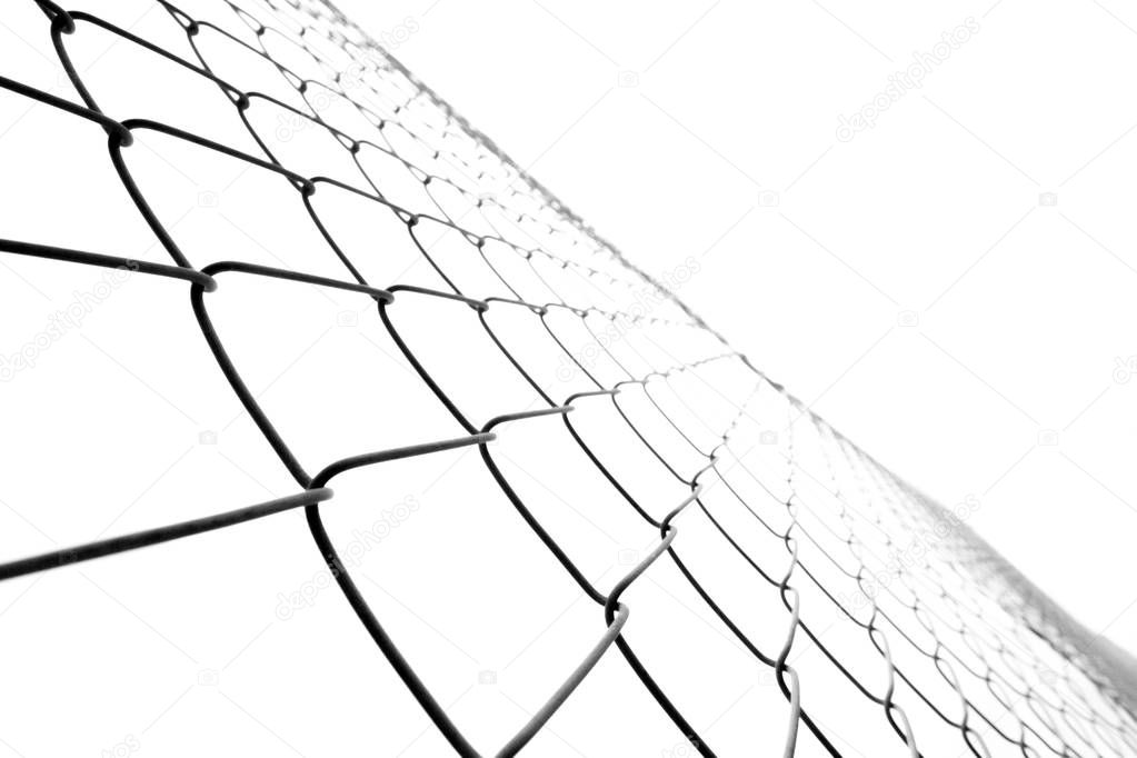 Texture mesh netting isolated. Rabitz on a white background.