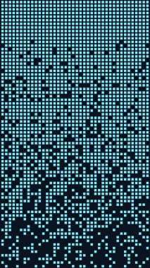 Mavi bloklar düşüyor. Disk kırıcı ya da tetris oyununa benziyor. Vektör EPS 10.