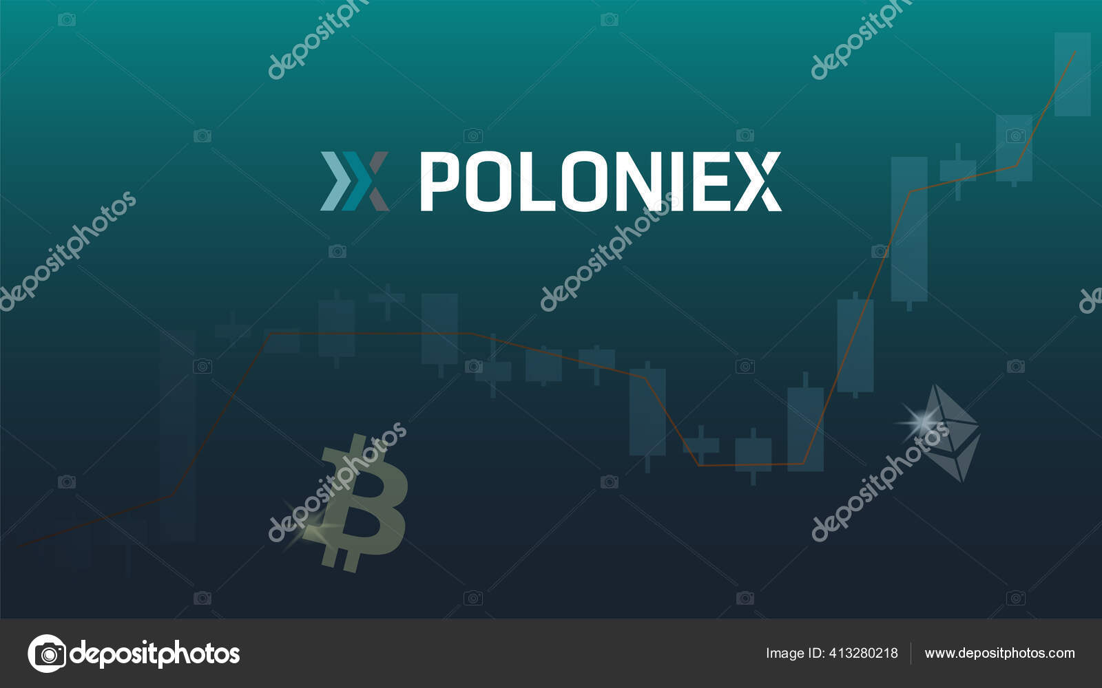 Poloniex Cryptocurrency Börsnamn Med Logotyp Abstrakt Digital Bakgrund  Crypto Börs — stockvektor av ©k_v 413280218