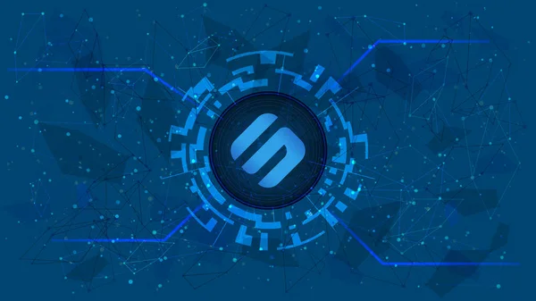 Deslize Símbolo Token Sxp Projeto Defi Círculo Digital Com Tema — Vetor de Stock