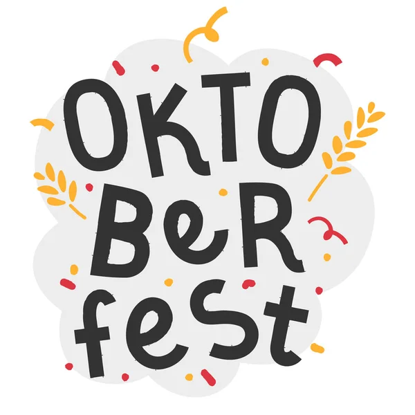 Letras manuscritas para la celebración del Oktoberfest . — Archivo Imágenes Vectoriales