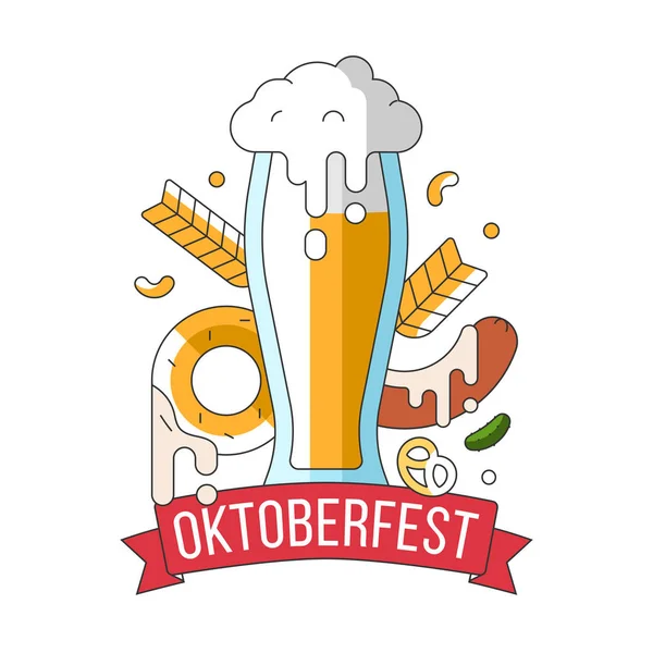 Octoberfest vector logotype for german fest — Stock Vector