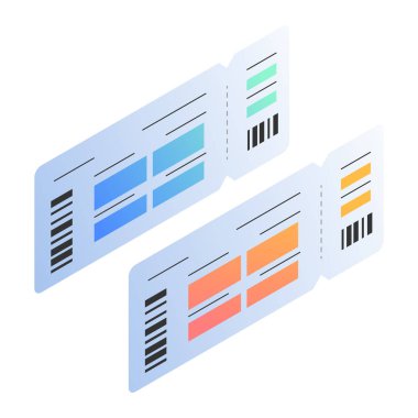 Uçak için avia biniş bileti modern trendy düz tasarım. Hava şirketi geçişi için şablon kavram simgesi