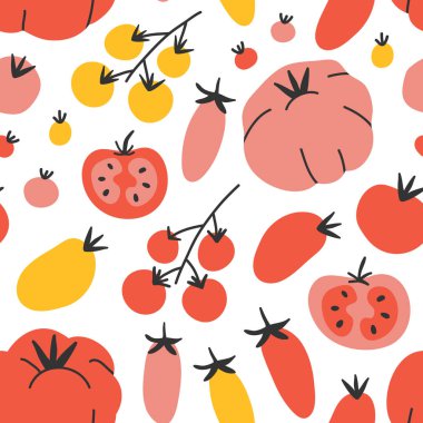 modern skeç hanndrawn tarzı domates pişirme madde el çizilmiş vektör illüstrasyon. 