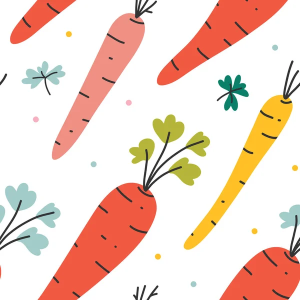 Illustration vectorielle dessinée à la main de l'ingrédient de cuisson de la carotte dans le style moderne croquis hanndrawn . — Image vectorielle