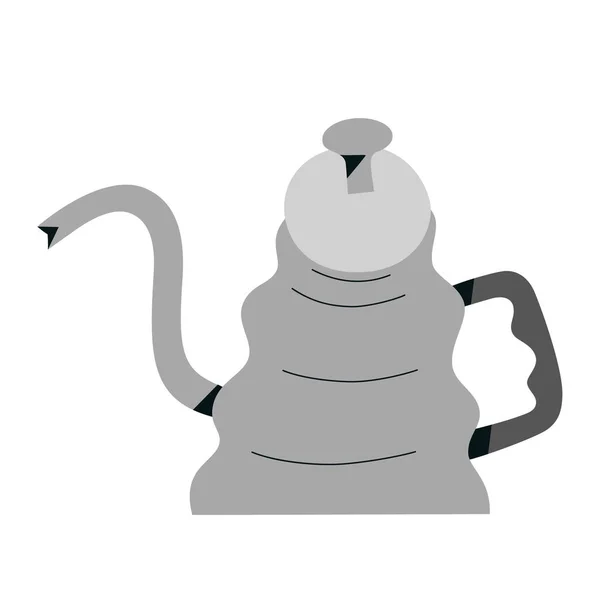 Pour Over Coffee Kettle, από ανοξείδωτο χάλυβα δοχείο goseneck για την παρασκευή καφέ στάγδην, μαγειρικά σκεύη ή καφέ εργαλείο, barista σχεδιασμό, διάνυσμα εικονίδιο απομονώνονται σε λευκό φόντο — Διανυσματικό Αρχείο