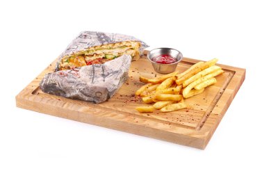 Izgara kullanarak fast food menüsü