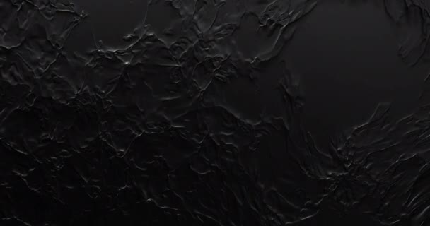 3d fondo sin costuras abstracto, animación en bucle. Ondas de aceite negro. Incluye mapa de Normales . — Vídeos de Stock