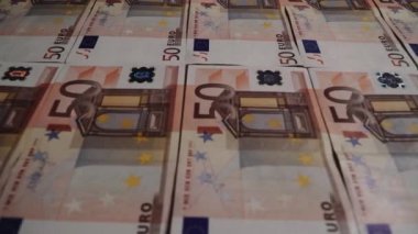 50 euro banknot satırları