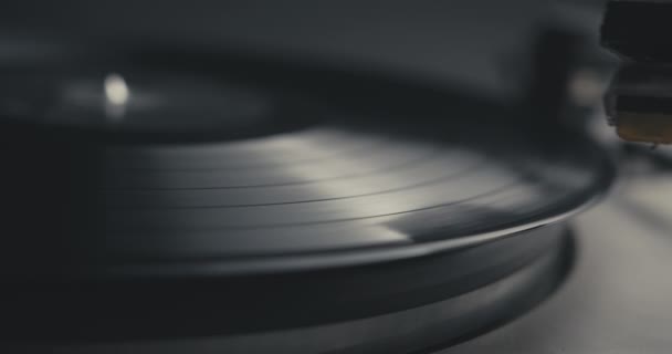 Vintage Vinil Record Player Agulha — Vídeo de Stock