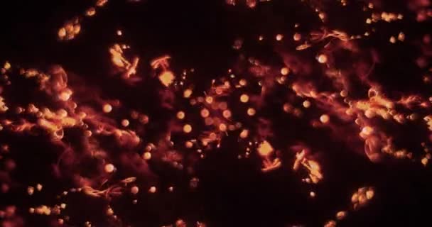 Buclă Infinită Fundal Abstract Foc Real Scântei — Videoclip de stoc