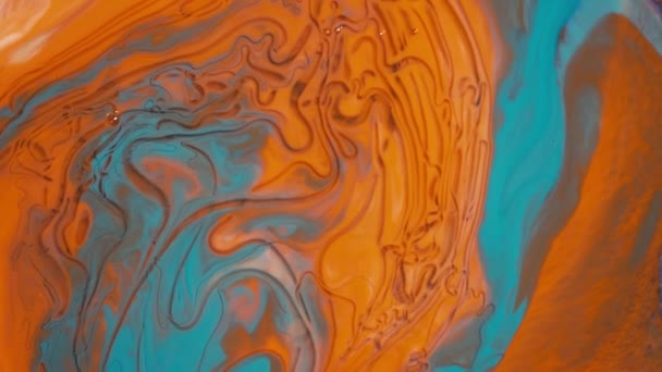 Makroaufnahme Des Mischens Mehrerer Acrylfarben — Stockvideo