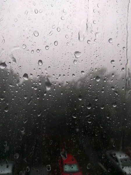 Titik Titik Hujan Jendela — Stok Foto