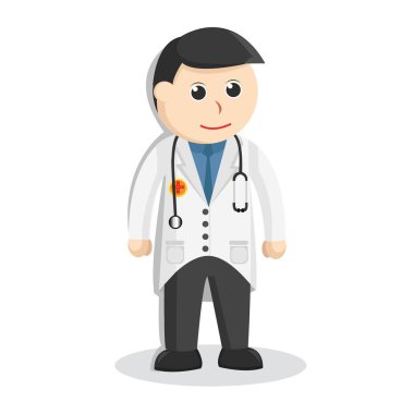 bir kan örneği ve klip panosu illüstrasyon üzerinde bilgi ile doktor 