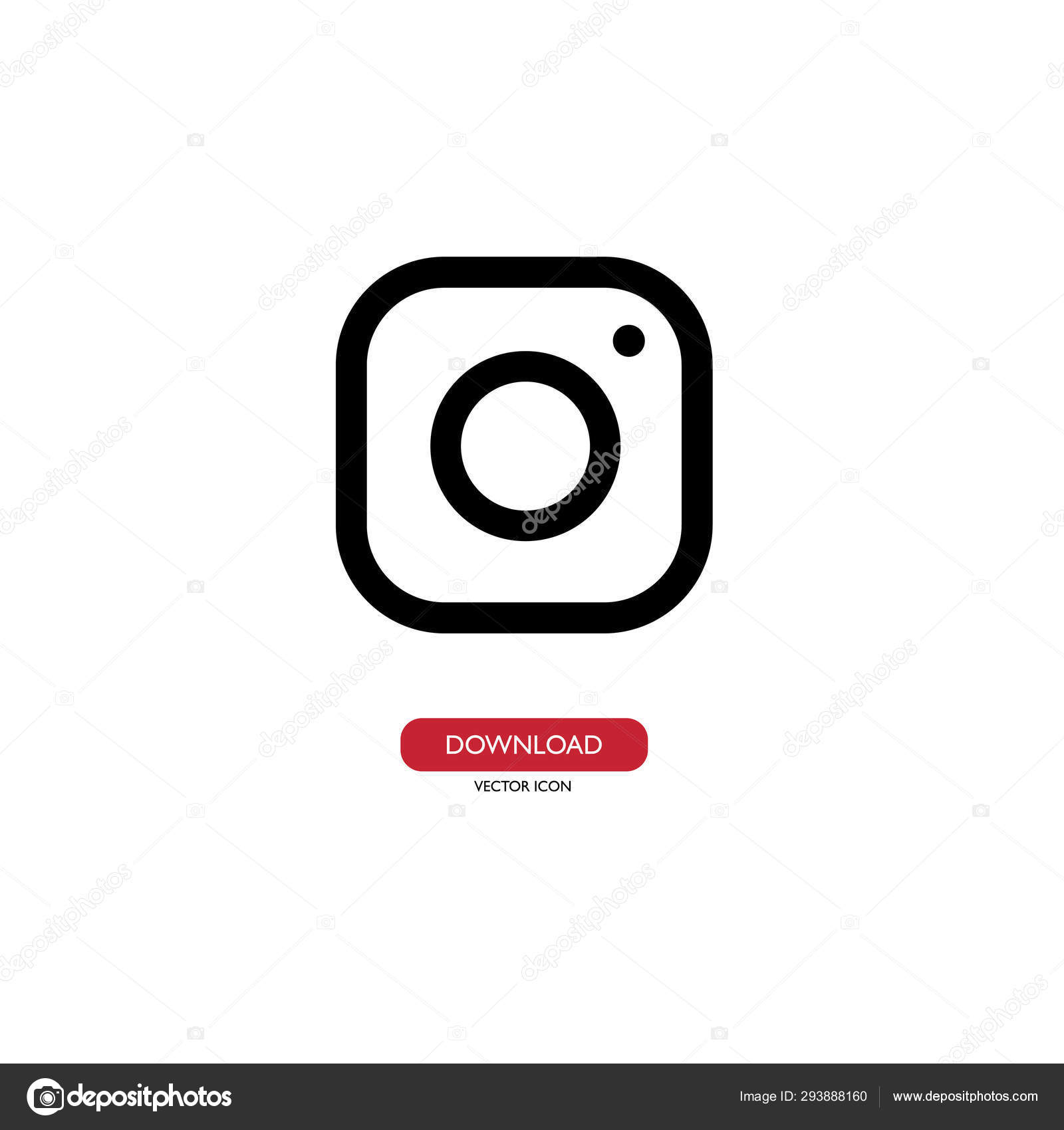 New Instagram Logo Black Color Isolated White Background Your Social Stock Vector C Aleksa B 1986 Mail Ru 293888160