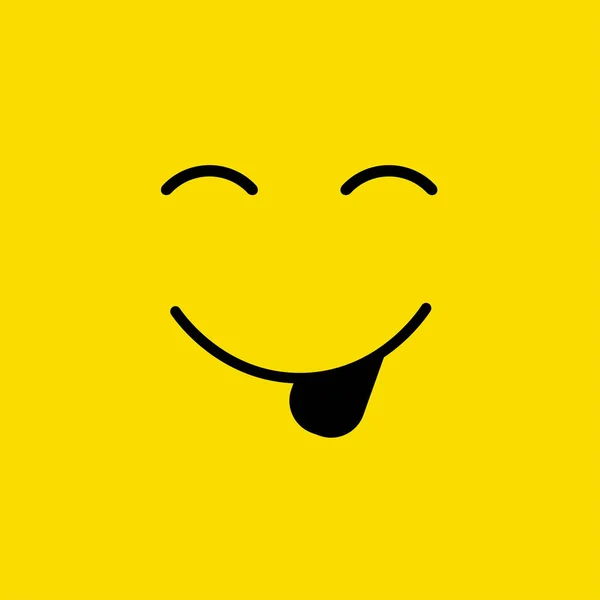 Smile Vector Template Design Illustration. Vektor-Logo auf gelbem Hintergrund. — Stockvektor