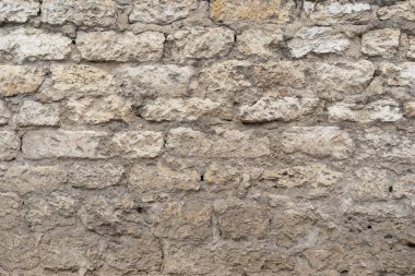 tuğla kırmızı duvar. Eski bir tuğla evin arka planı.