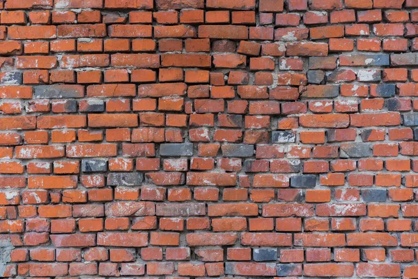 brick red wall. background of a old brick house.