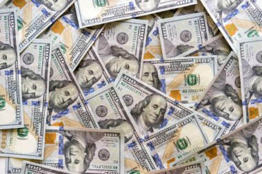 Paralı arka plan Amerikan 100 dolarlık banknotlar