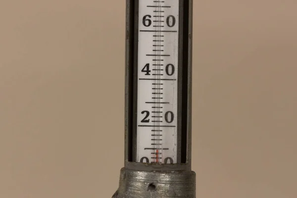Termómetro Mercúrio Industrial Termómetros Com Escalas Celsius — Fotografia de Stock