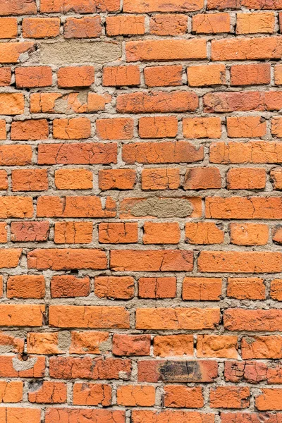 Oude Bakstenen Muur Oude Textuur Van Rode Stenen Blokken Close — Stockfoto