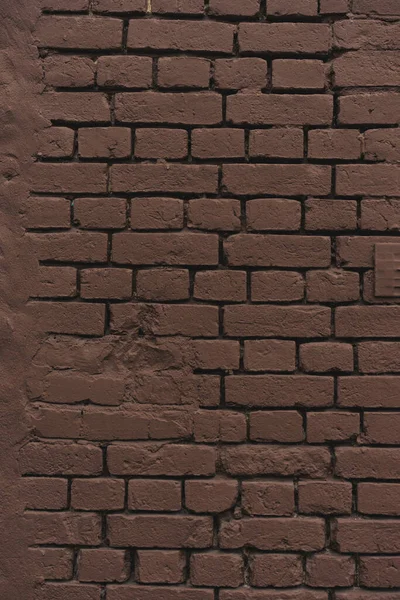 Ziegelsteinbraune Wandstruktur Hintergrund Eines Alten Backsteinhauses — Stockfoto