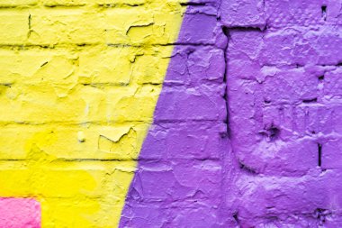 Arkaplan olarak renkli tuğla duvar, doku