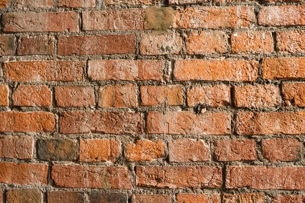 Oude Bakstenen Muur Oude Textuur Van Rode Stenen Blokken Close — Stockfoto