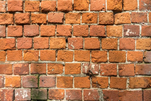 Grungy Alten Roten Backstein Wand Textur Hintergrund Mit Verfall Aus — Stockfoto