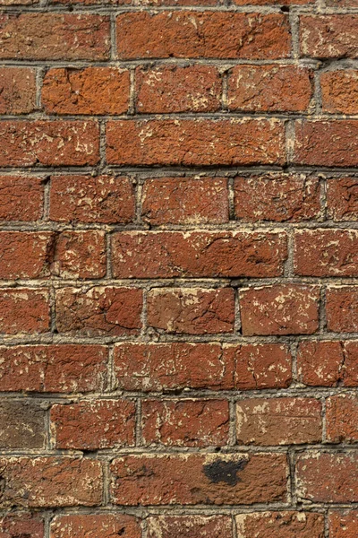 Ziegelrote Wand Hintergrund Eines Alten Backsteinhauses — Stockfoto