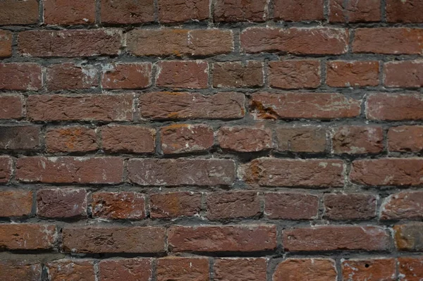 Textura Parede Tijolo Velho Fundo Uma Antiga Casa Tijolos — Fotografia de Stock